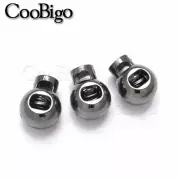 Ball Cord Lock Stopper Cord Rope Shoelace Bag Sewing Craft Nickel Black Plated