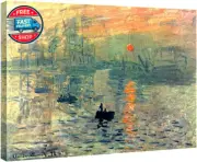 Impression, Sunrise Modern Framed Giclee Canvas Prints of Claude Mone
