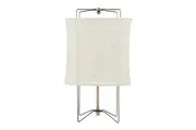 Amalfi Paden Table Lamp Linen Fabric Shade Antique Bronze Base Bedside Lamp