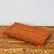Solid Wood Square Pedestal, Chinese Style Rectangular Stand - Decorative Base for Buddha Statue, Teapot, and Odd Stone