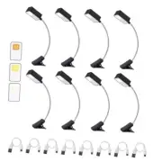 8 Pack Rechargeable Book Lights Bulk, Clip on Light for Reading 8-TripleMode