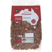 Woolworths Almond Nut Kernels Roasted & Salted 750g