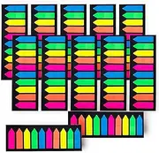 Ericter 2400 Pcs Sticky Tabs Page Markers Sticky Index Tabs, Arrow Flag Tabs - 10 Primary Color Tabs Page Flag Markers Bookmarks