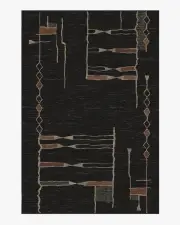 200' x 290' | Machine Washable Runner Rug | Kid & Pet Friendly | Indoor Rug | Architectural Digest Nisa Ink Black Tufted Rug | Ruggable
