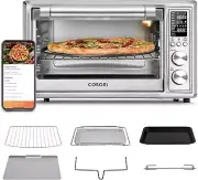 Smart 13-In-1 Air Fryer Toaster Oven Combo, Airfryer Rotisserie Sous Vide Convec