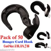 50X Bungee Cord Hooks Shock Cord Hook Tarp Strap 3/16 7/16 Boat Cover Kayak