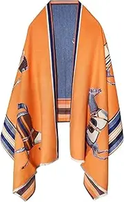 [REDHOM] Women's Scarf Shawls and Wraps for Evening Dresses, Soft Large Blanket Pashmina for Fall Winter with Gorgeous Color, H