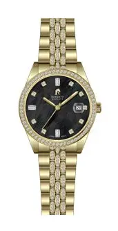 Roberto Carati Diana Crystal Black Face Ladies Watch M1023 BE-V6