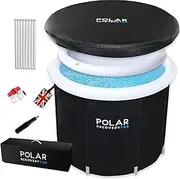 Polar Recovery Tub/Portable Ice Bath for Cold Water Therapy Training/An Ice BathTub for Athletes - Adult Spa for Ice Baths and Soaking - Outdoor Cold Plunge Tub (Black)