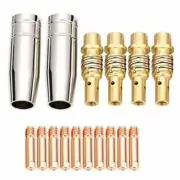 Premium Mig Contact Tips 0 6 1 2mm Pack of 16 for MB15 15AK MIG Welding