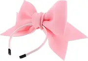 CORHAD Wedding Decoration Halloween Ornaments Pink Bow Pink Headband Elastic Headband Elastic Hair Bands Halloween Decoration Stretchy Headband Pink Decorations Supplies Manual Cotton