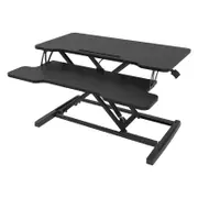 Advwin Sit Standing Desk Riser Height Adjustable Black