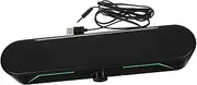 jojofuny Long Slim Soundbar Led-Lighted Home Speaker Desktop Soundbar for Tablets Stereo Sound System Subwoofer