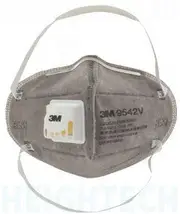 Particulate Respirator Mask 3M P2 Flat Fold 9542V with Nuisance Level Organic Vapour Relief