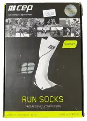 CEP Run Socks 2.0 Women's Progressive Compression Black and Gray Size IV / 4 NEW