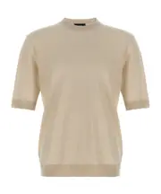 fine-knit T-shirt IT52 sand beige