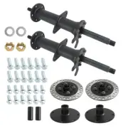 40" Differential Rear Axle Kit 4 Stud Hub For Go Kart Golf Cart For 7" 8" Wheels