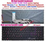 US Red Backlit Keyboard For HP Omen 15-EK 15-EN** 16-B TPN-Q238 Q267 version 1