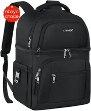 30 Cans Insulated Leakproof Cooler Backpack Double Deck Lunch Bag Men Women