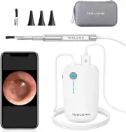 Teslong Otoscope Iphone, 4.3Mm HD Inspection Camera, Ear Microscope, 6 Adjustabl