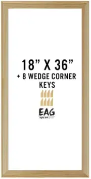 Bliss Solid Wood Stretcher Bar DIY Kit 3/4" Deep with Plastic Keys for Canvas...