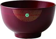 Takenaka T-46657 Musubi Soup Bowl, Approx. φ4.6 x 2.7 inches (11.7 x 6.9 cm), Made in Japan Vermilion