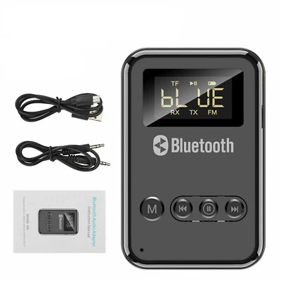 Bluetooth 5.0 FM Transmitter Receiver Wireless Audio Aux Car Adapter TF Reader