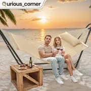 12f Portable Hammock Hanging Chair Cushion Swing Bed Stand Steel Indoor Outdoor