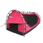 Kings Pink Deluxe Single Swag 50mm Mattress 400gsm Canvas Camping