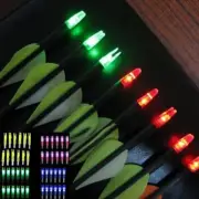 6pcs Luminous Lighted Compound Bow LED Glowing Arrow Tail Fit 6.2mm Arrow Shaft