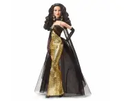 Barbie Tribute Series María Félix Collectible Doll Signature Doll in Elegant Shimmering Dress (Black and Gold) with Decorative Jewelry, HND70