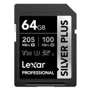 Lexar Professional 64GB Silver Plus SDXC Memory Card