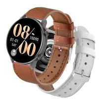 在飛比找Yahoo!奇摩拍賣優惠-適用於 larmi infinity3 智能手錶錶帶真皮錶帶