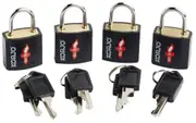 Korjo TSA Luggage Locks 4 Per Packet Assorted Colours TSA LL4