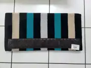 Casa Zia New Zealand Wool Saddle Blanket NEW Black Teal Cream Silver 32x32