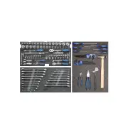 SP Tools 133Pcs Foam Tray Toolkit Sockets&Accessories Metric/SAE - No Tool Box