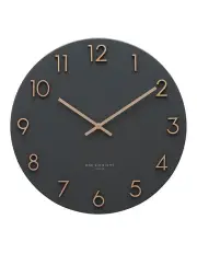 [One Six Eight London] Katelyn Charcoal Grey 60Cm Metal Wall Clock