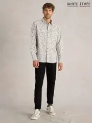 White Stuff Natural Bike Printed 100% Cotton Shirt (AD4755) | $71