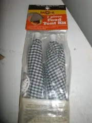 NEW Mr. Bar-B-Q 7 Piece Food Tent Kit Black & White Check (O28)