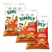 Simply Cheetos CRUNCHY White Cheddar Cheese Flavored Snacks, 8.5 oz (3 Bags)