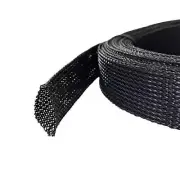 25ft 1/4" Braided Expandable Wire Loom Sleeving Mesh Cable Protector for Home