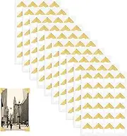 240 Pieces Photo Corners for Scrapbooking, Gold Photo Corner Stickers, Self-Adhesive Photo Mounting Corners for DIY Scrapbook Photo Album Diary, 10 Sheets