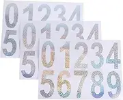 Hoement 3Sheets Reflective Number Decals Heat Resistant PVC Stickers for Mailbox Bins and Outdoor Address Signs Enhanced Visibility Durability