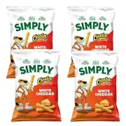 Simply Cheetos CRUNCHY White Cheddar Cheese Flavored Snacks, 8.5 oz (4 Bags)