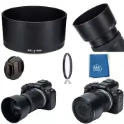 JJC LH-ET60B Lens hood for Canon RF-S 55-210mm 5-7.1 IS STM Lens + Filter , Cap+