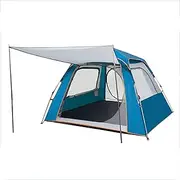 Tent 3-4 Man Festival Dome Tent, 3-4 Person Family Camping Tent with 360° Panoramic View, Stable Steel Pole Construction, Sewn-in Groundsheet, 100 Percent,Green,210 * 210 * 140cm Hello Interesting