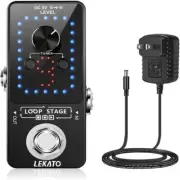LEKATO Looper Effect Pedal Guitar 40 Mins 9 Slot Record Tuner Loop + DC 9V Power