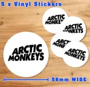 Arctic Monkeys style sticker PACK 5 laptop Bumper Decal Band Rock vinyl metal