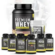 Performance Enhanced Nutrition - FEMALE ESSENTIALS STACK: Premium Whey, Enhanced Explode, Cognitive Performance, Enhanced Melt, Alpha Immune, Rapid Repair, Alpha Mood, Alpha Enhanced Shred