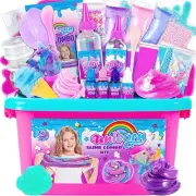 ZOnFRTO Mini Unicorn Slime Kit for Girls - Glimmer Crunchy, Butter, Purple